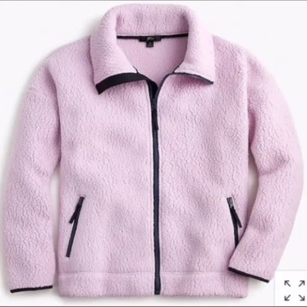 J. Crew Lavender Sherpa fleece jacket